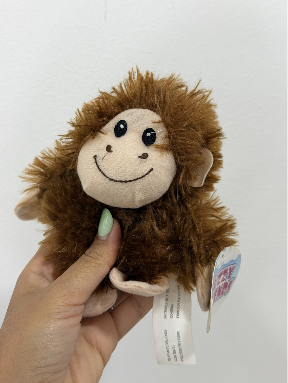 Fuzzy Friends Plush Cuddly Fur Fluffy Brown Sitting Gorilla Monkey 5.5"-NEW